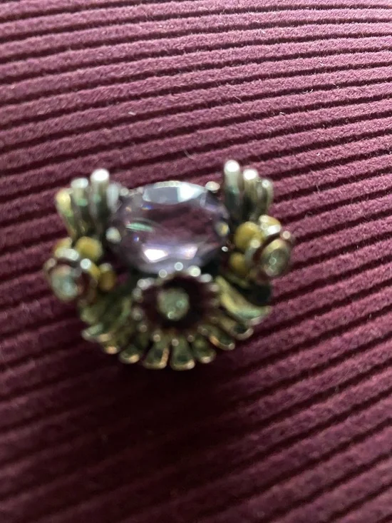 Vintage. Purple Floral Statement brooch- Women Jewelry - Picture 5 of 5